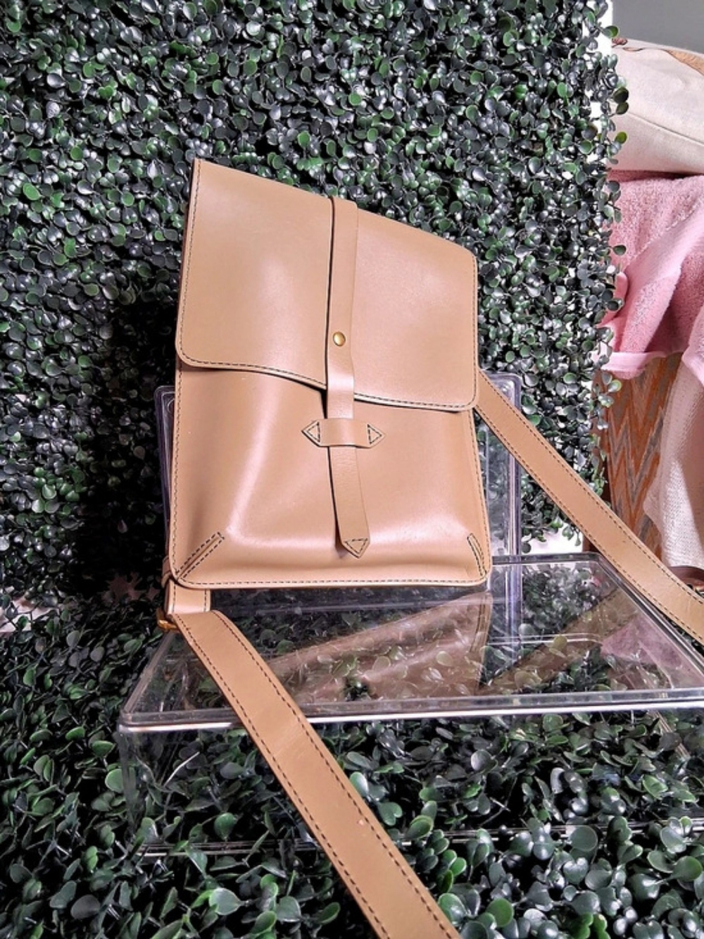 IIIBeCa by Joy Gryson Structured Leather Bag with Removable Pouch